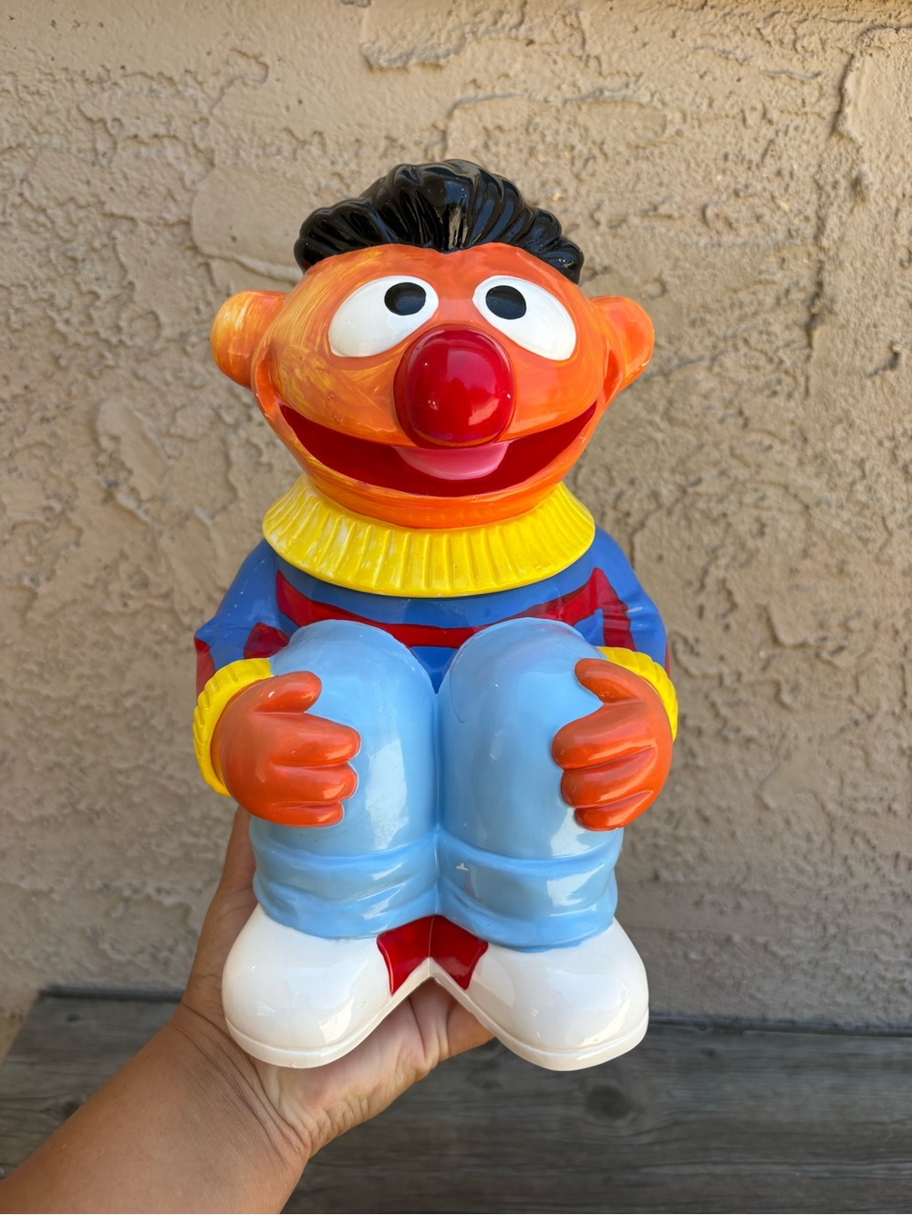 Vintage 1970’s/80’s Sesame Street Ernie Ceramic Cookie Jar Muppets